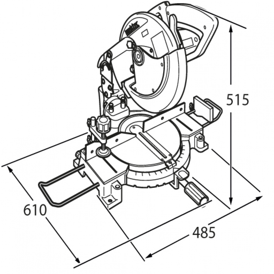 Disegno Sega da banco 1500W MLS100 mm. 255