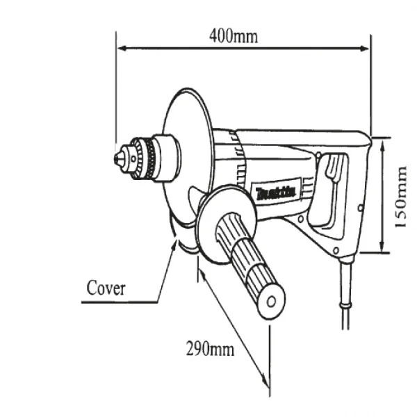 Disegno Trapano carotatrice 850W Makita 8406 mm. 20