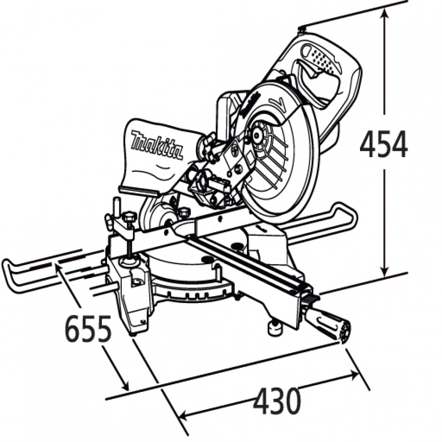 Disegno Troncatrice da banco Makita BLS713Z 18V mm. 190 Solo Corpo Macchina