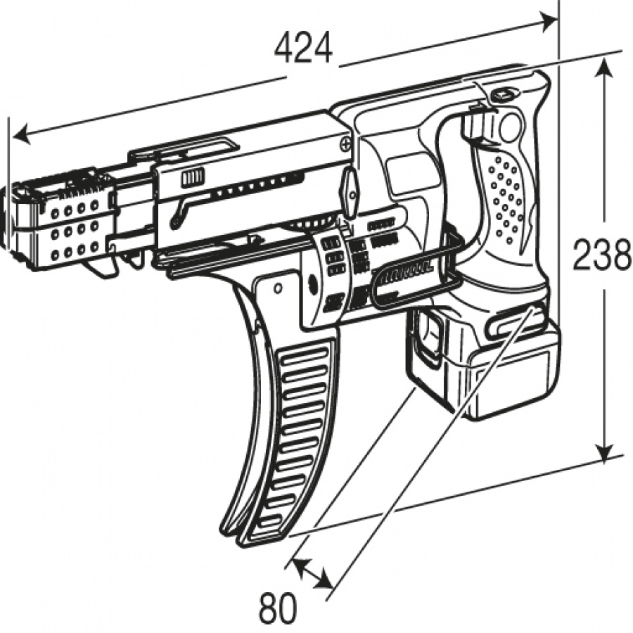 Disegno Avvitatore Autoalimentato Makita BFR540Z 14,4V 3,0 Ah ( Fino Esaurimento Scorte) Solo Corpo Macchina