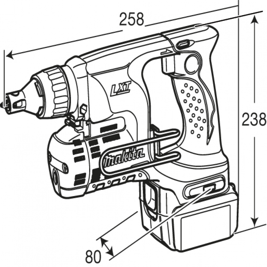 disegno Avvitatore per cartongesso Makita BFS440Z 14,4V 3,0 Ah ( Fino Esaurimento Scorte) Solo Corpo Macchina