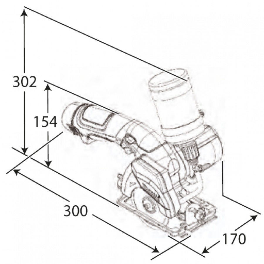 Disegno Sega Diamantata Makita CC300DWE 10,8V 1,3 A