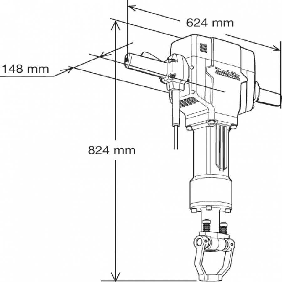 Disegno Demolitore 1900w 44,9J Makita HM1810 kg. 32,3