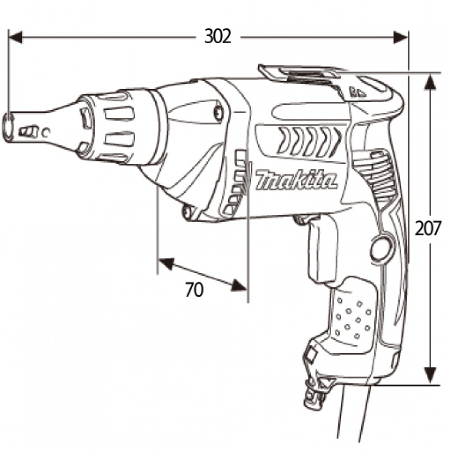 disegno Avvitatore per cartongesso Makita FS2700K 570w