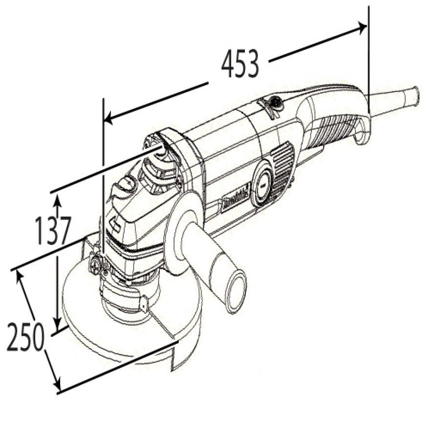 Disegno smerigliatrice angolareMakita GA9012C