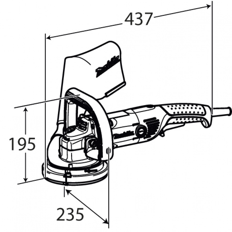 Disegno Pialla da muro 1400w Makita PC5000C mm. 125