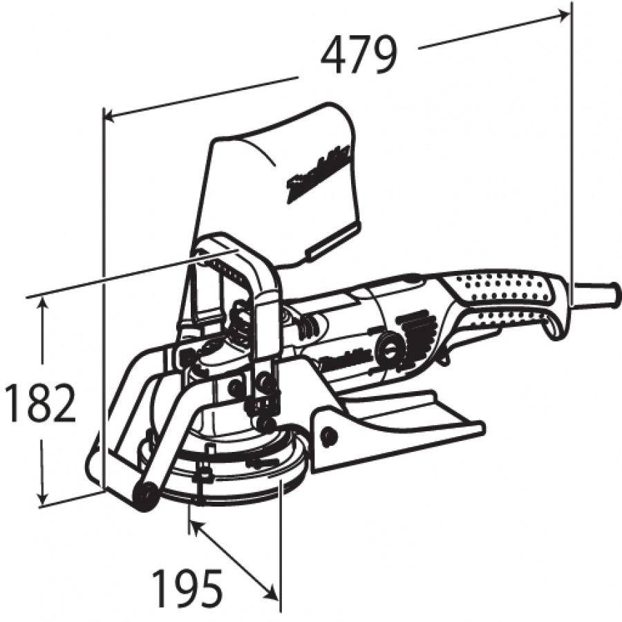 Disegno Pialla da muro 1400w Makita PC5001C mm. 125