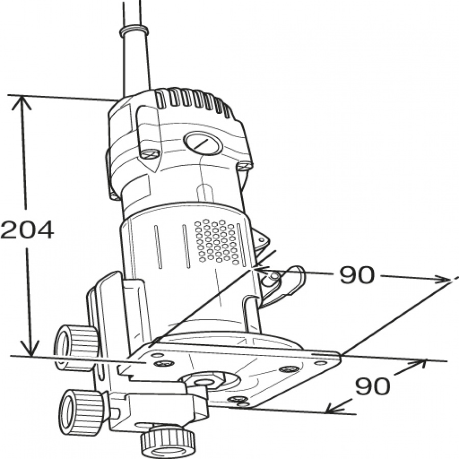 Disegno Rifilatore con illuminazione 500w Makita 3707FC