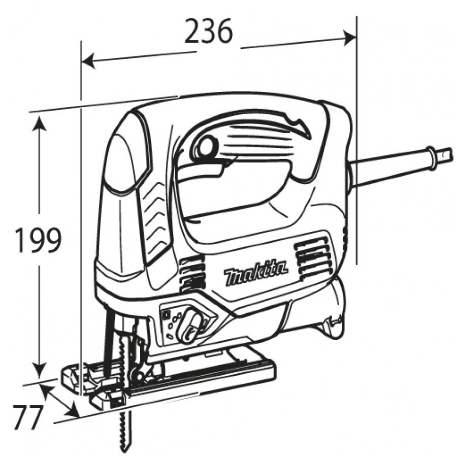 Disegno Seghetto alternativo 650w Makita JV0600K