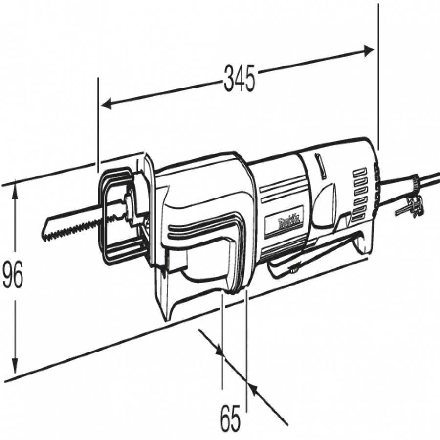 Disegno Seghetto alternativo 340w Makita JR1000FTK