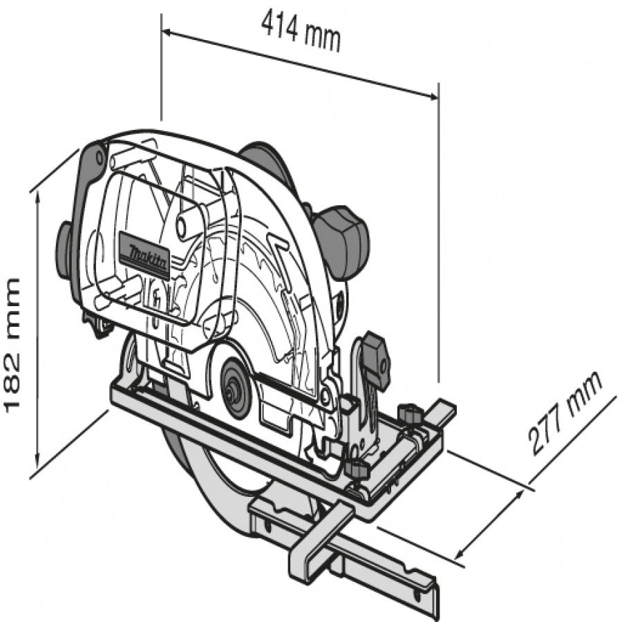 Disegno Sega circolare 1400w Makita 5017RKB mm. 190