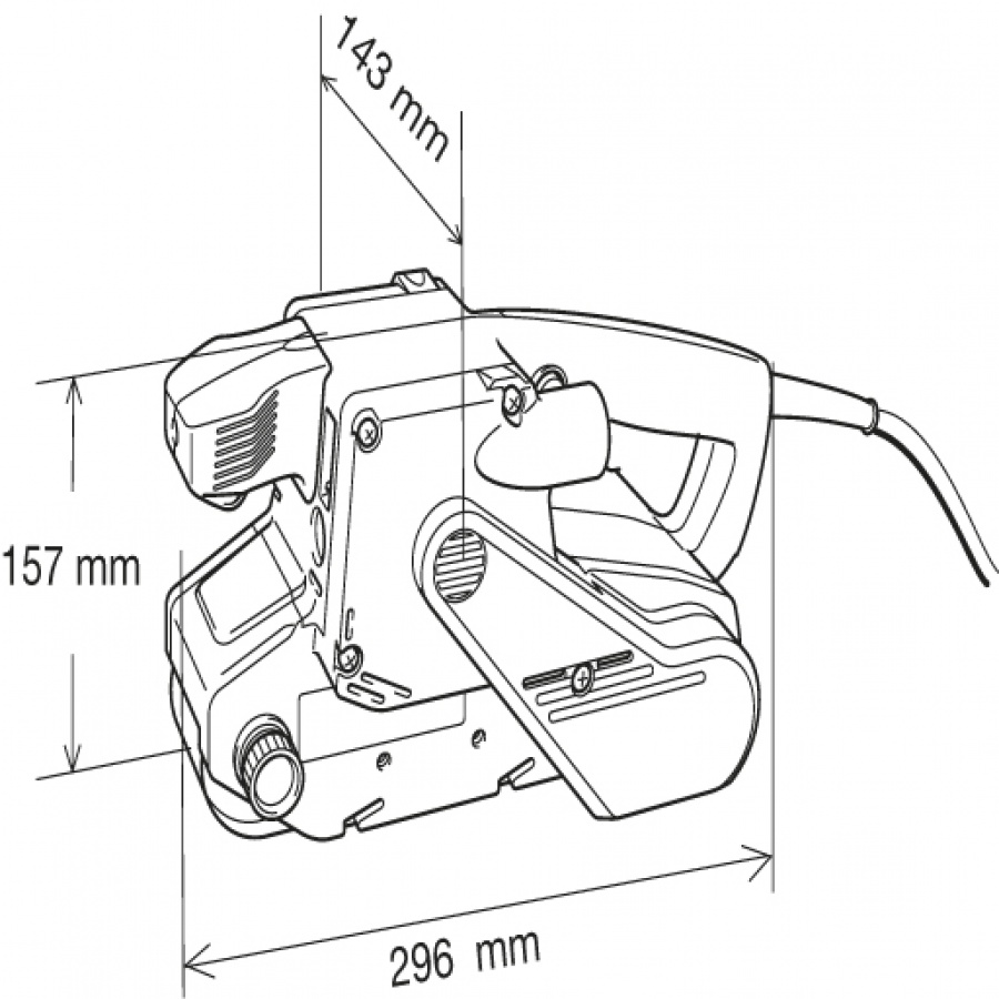 Disegno Levigatrice a nastro 1010w Makita 9903 mm. 76x533