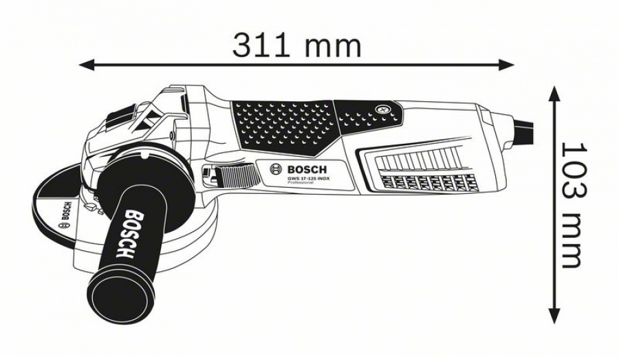 Bosch gws 17-125 inox smerigliatrice angolare 060179m008 - dettaglio 2
