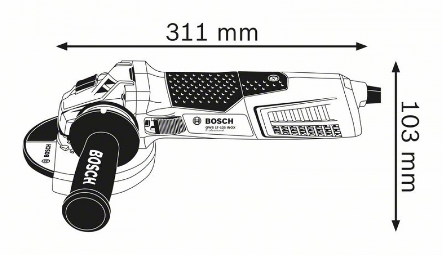 Bosch gws 17-125 inox smerigliatrice angolare 060179m008 - dettaglio 2