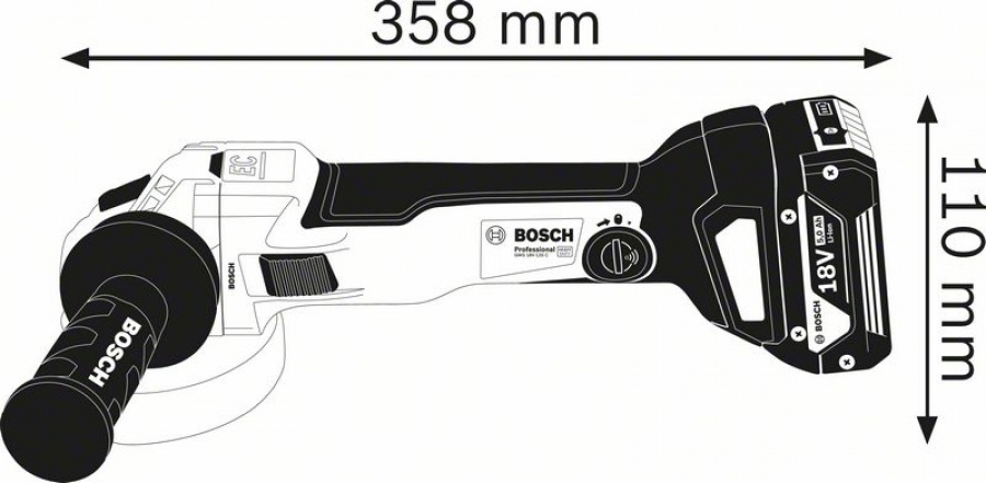 Bosch gws 18v-10 c connect smerigliatrice angolare 18 v 06019g310d - dettaglio 2