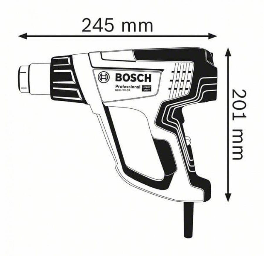 Termosoffiatore bosch ghg 20-63 06012a6200 - dettaglio 2