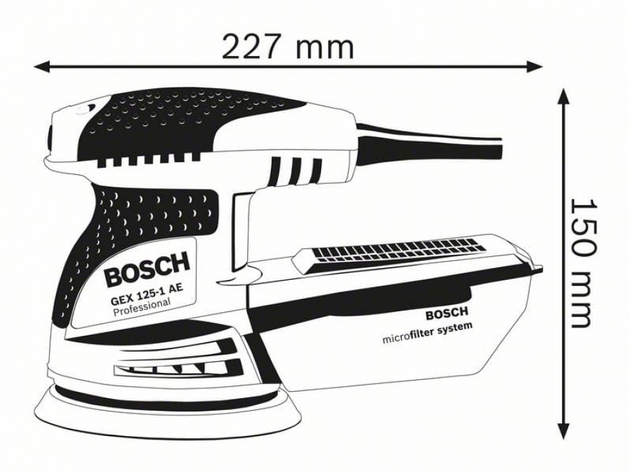Bosch GEX 125-1 AE Set levigatrice rotorbitale  - Dettaglio 2