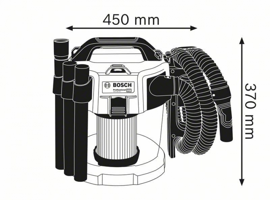 Bosch gas 18v-10 l aspiratore a batteria 06019c6301 - dettaglio 3