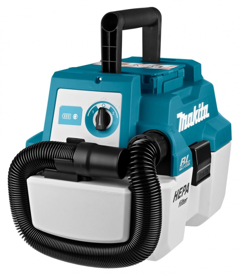 Makita DVC750LZX1, Aspirapolvere 18V Batteria, Senza Caricatore, Blu FILTRO  HEPA