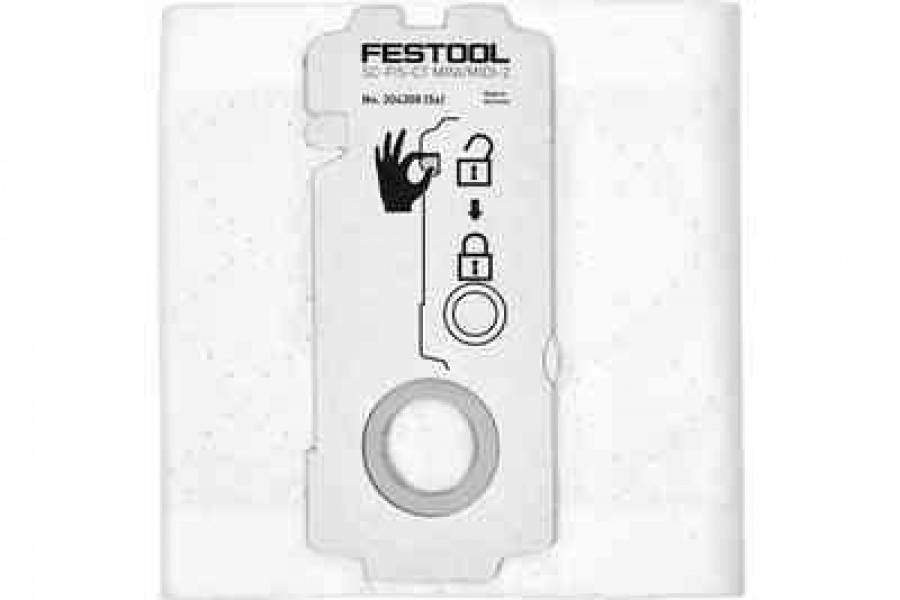 Festool sc-fis-ct mini/midi-2/5 204308 sacchetto filtro selfclean - dettaglio 1