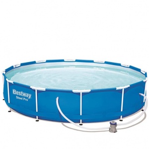 Bestway piscina steel pro tonda con filtro 56681 - dettaglio 1