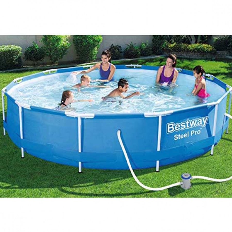 Bestway piscina steel pro tonda con filtro 56681 - dettaglio 2