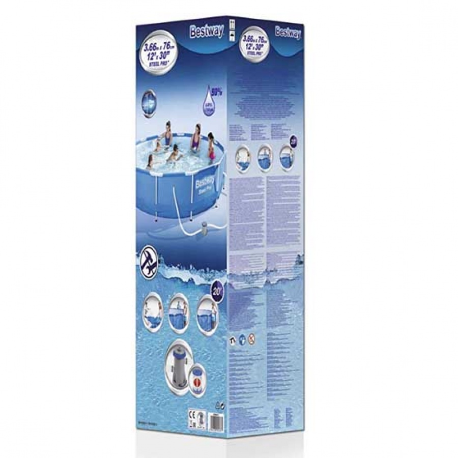 Bestway piscina steel pro tonda con filtro 56681 - dettaglio 3