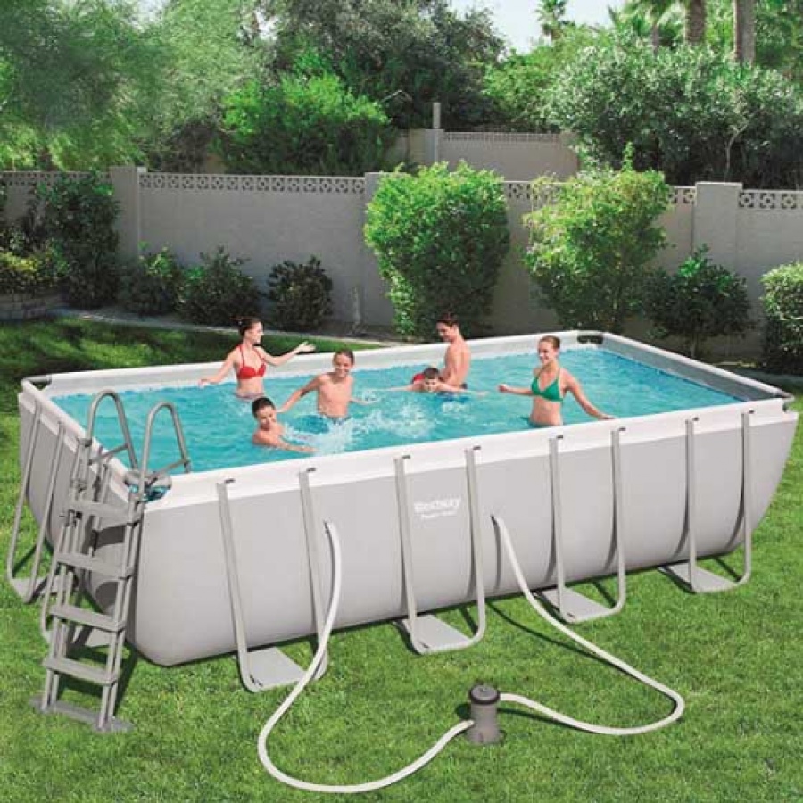 Bestway set piscina power steel rettangolare con filtro 56670 - dettaglio 2