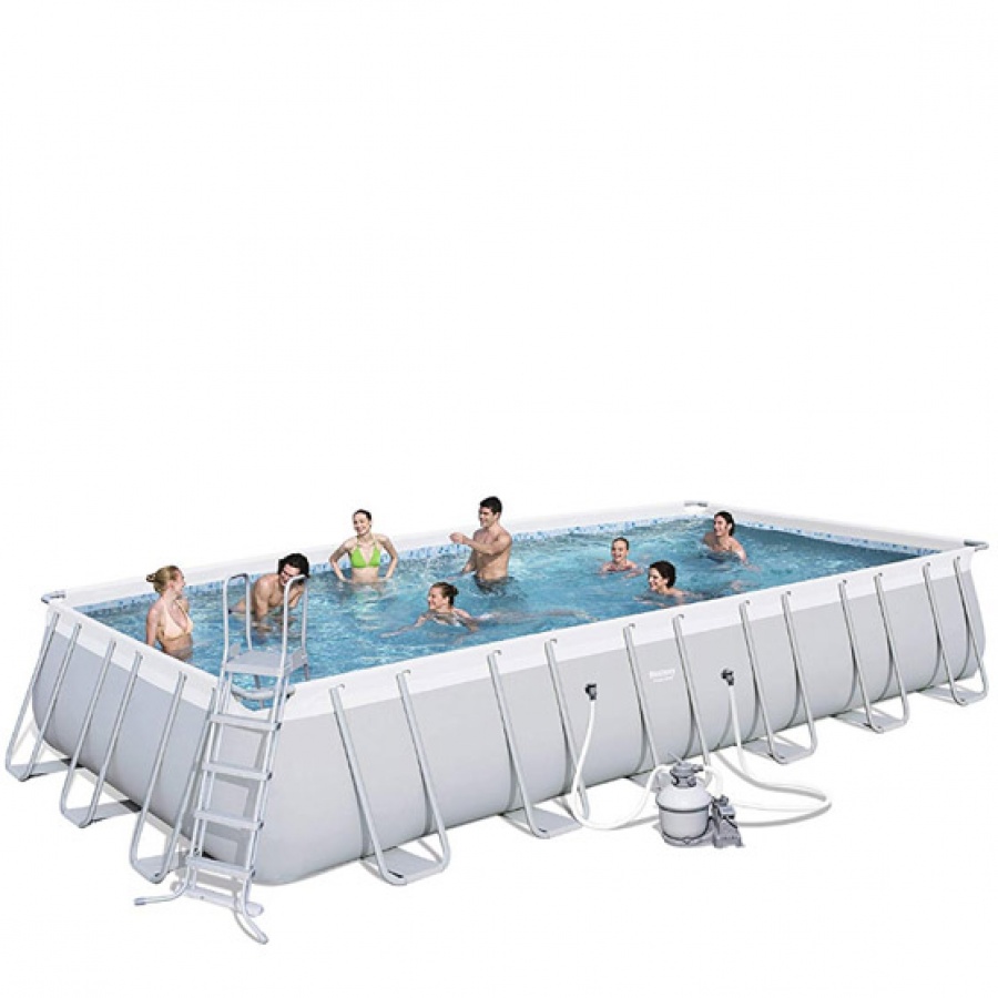 Bestway set piscina power steel rettangolare con filtro 56475 - dettaglio 1