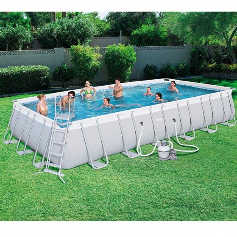 Bestway set piscina power steel rettangolare con filtro 56475 - dettaglio 2