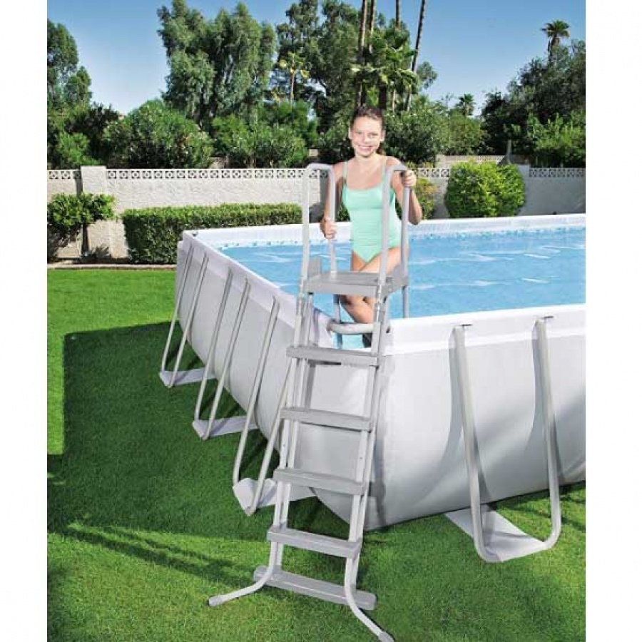 Bestway set piscina power steel rettangolare con filtro 56623 - dettaglio 7