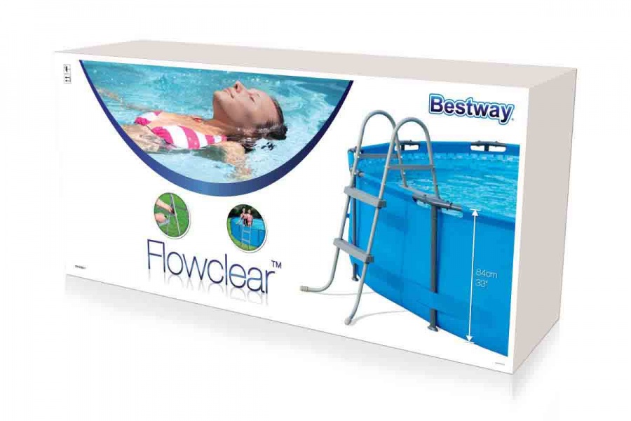 Bestway scaletta per piscina flowclear h 84 cm 58430 - dettaglio 5