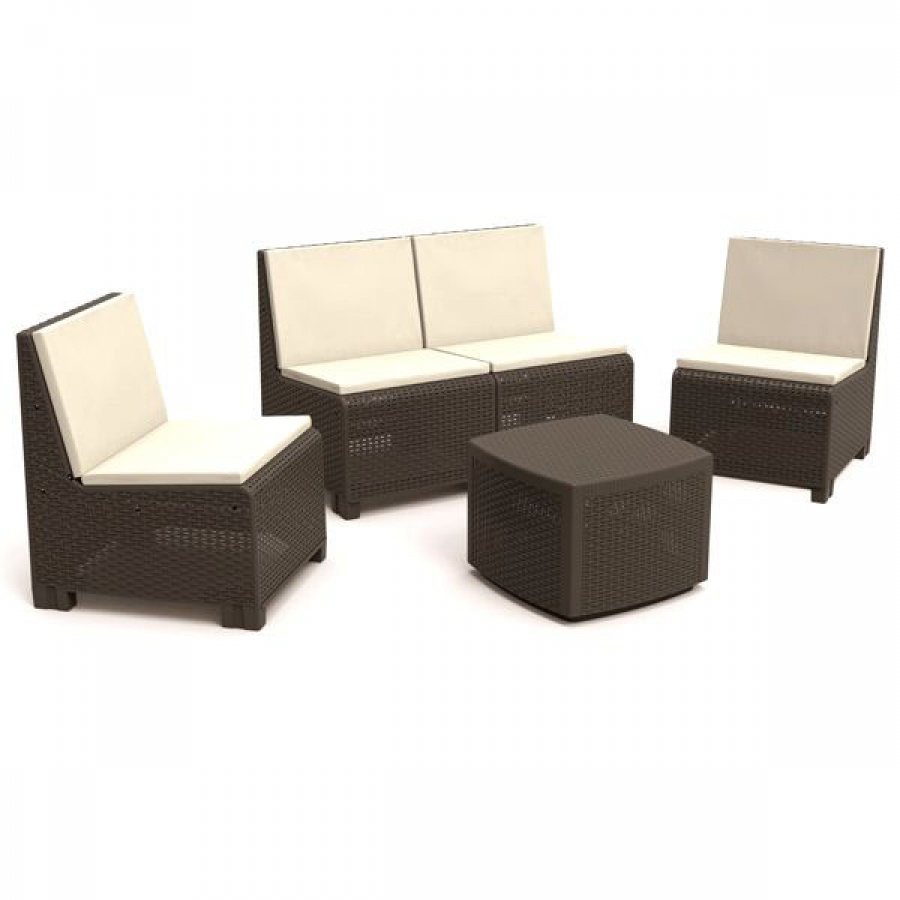 Progarden vulcano set salottino effetto rattan 09085 - dettaglio 1