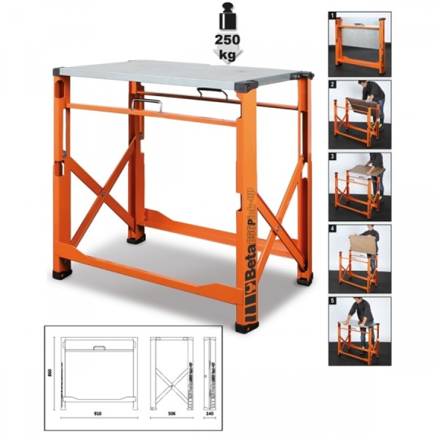 Banco da lavoro pieghevole beta c56p o 056000011 - dettaglio 1