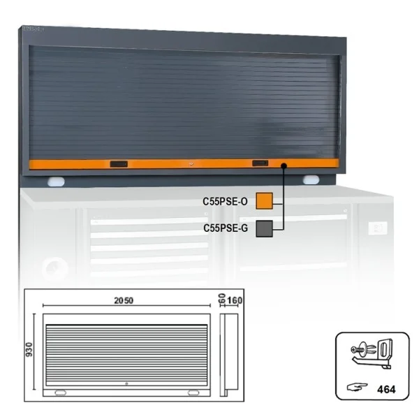 Parete portautensili con tapparella beta c55pse-o 055000258 - dettaglio 2