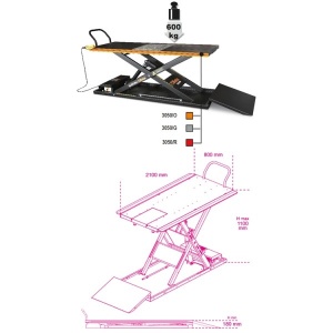 Sollevatore idraulico per moto beta 3050/600 030500201 - dettaglio 1