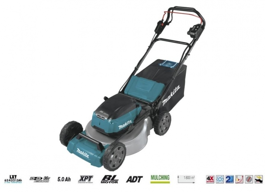 Rasaerba a batteria 18vx2 mulching semovente makita dlm462pt4 - dettaglio 2