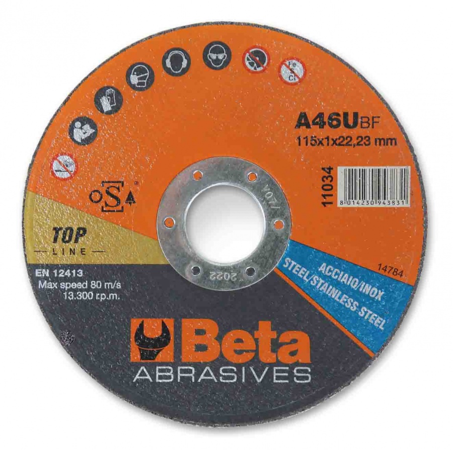 Beta 11037 disco abrasivo da taglio per acciaio e inox 110370022 - dettaglio 1