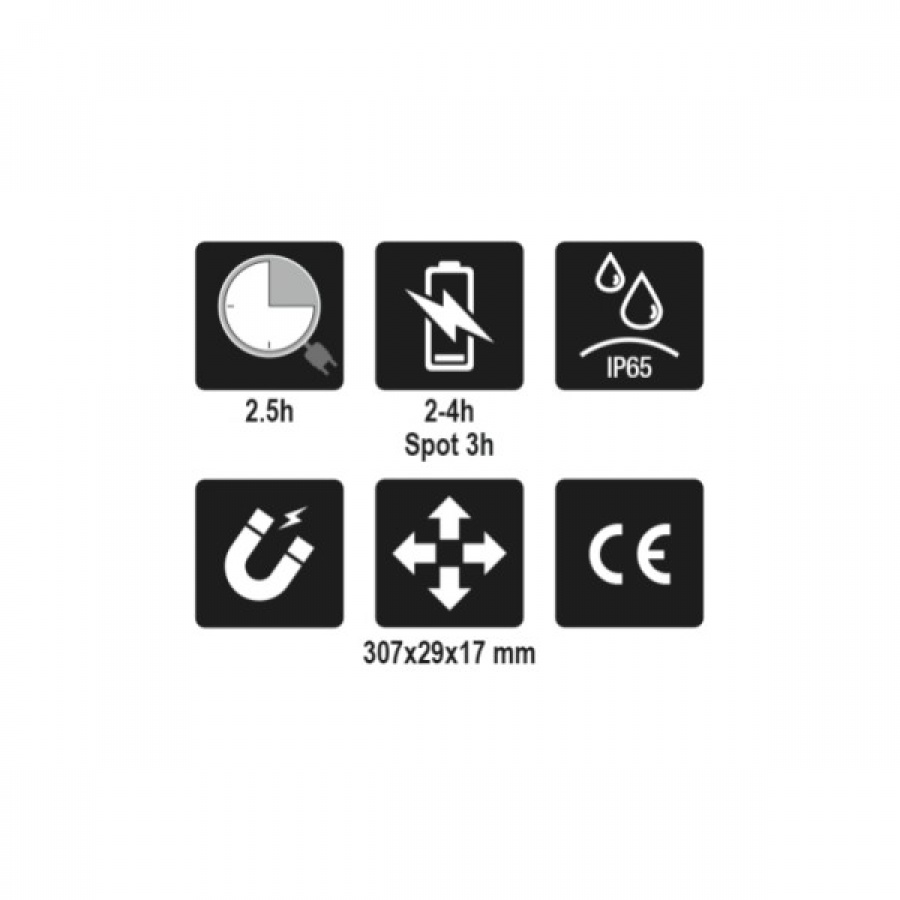 Lampada a 3 led snodata ricaricabile beta 1838slim 018380221 - dettaglio 5