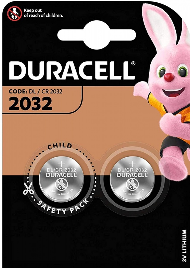 Duracell 2032 Batterie litio a bottone 3V Pz 2 - 2032