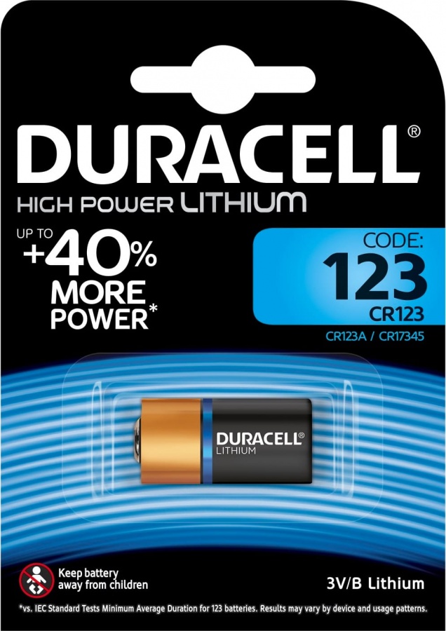 Duracell CR123 Batteria Higt Power Lithium 3V Pz 1 - CR123