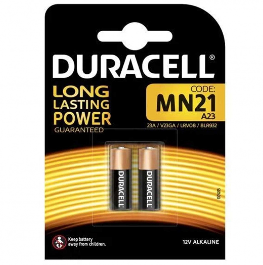 Duracell MN21 Batterie alcaline  Long Lasting Power 12V Pz 2 - 23A/V23GA/LRV08/8LR932