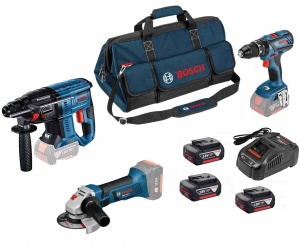 Bosch 0615990M0U Set tassellatore, smerigliatrice e avvitatore18V - Dettaglio