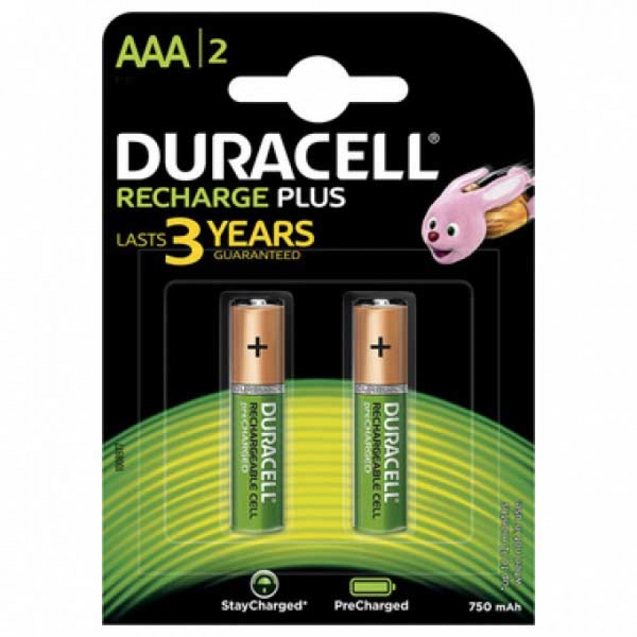 Duracell AAA Batterie ricaricabili Stay Charged Plus Pz 2 - AAA