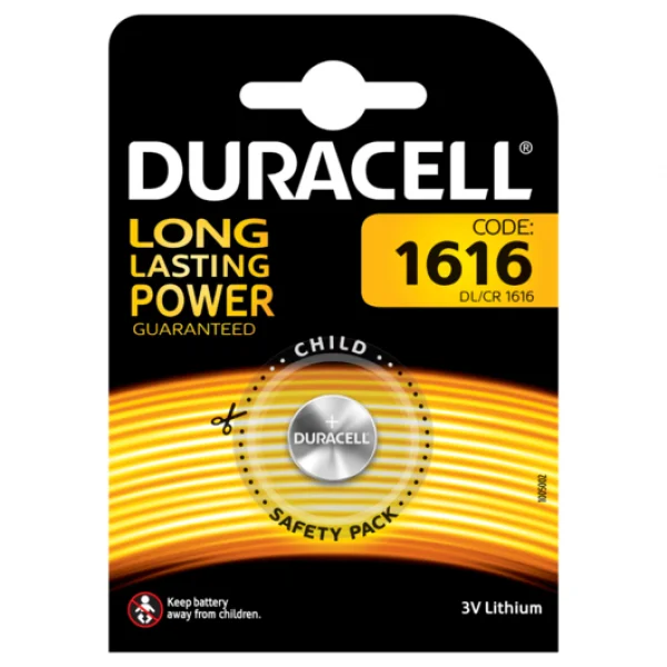 Duracell 1616 Batterie litio Long Lasting Power a bottone 3V Pz 1