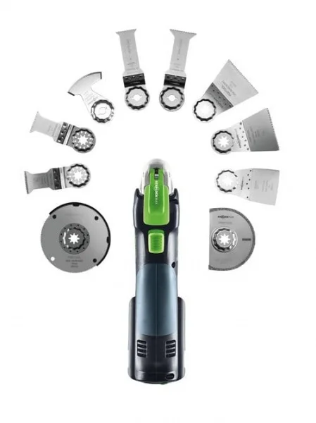 Festool osc 18 e-basic-set utensile multifunzione vecturo con accesori 18v senza batterie 576592 - dettaglio 8