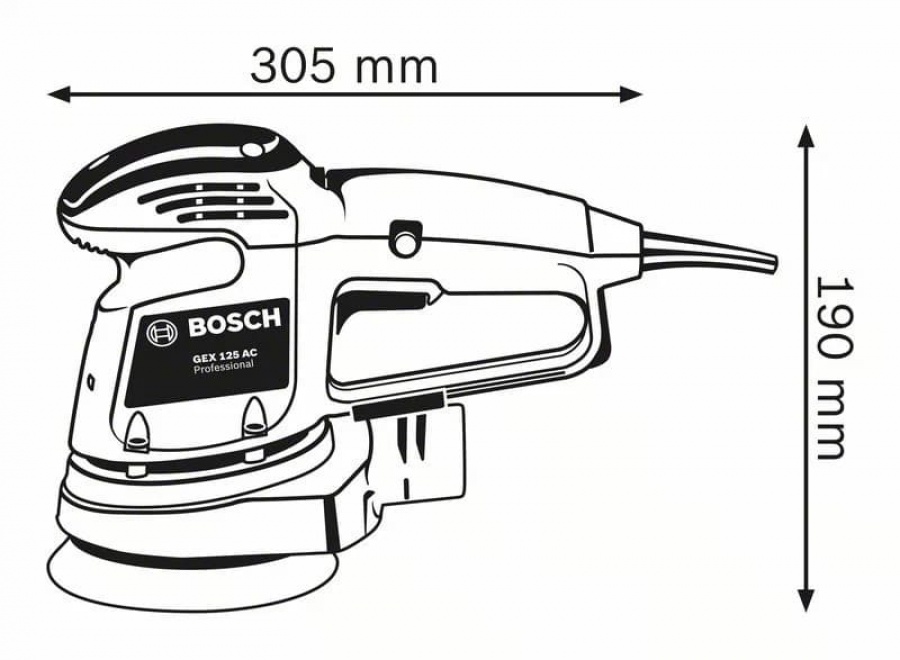 Bosch gex 34-125 levigatrice rotorbitale 0601372300 - dettaglio 2
