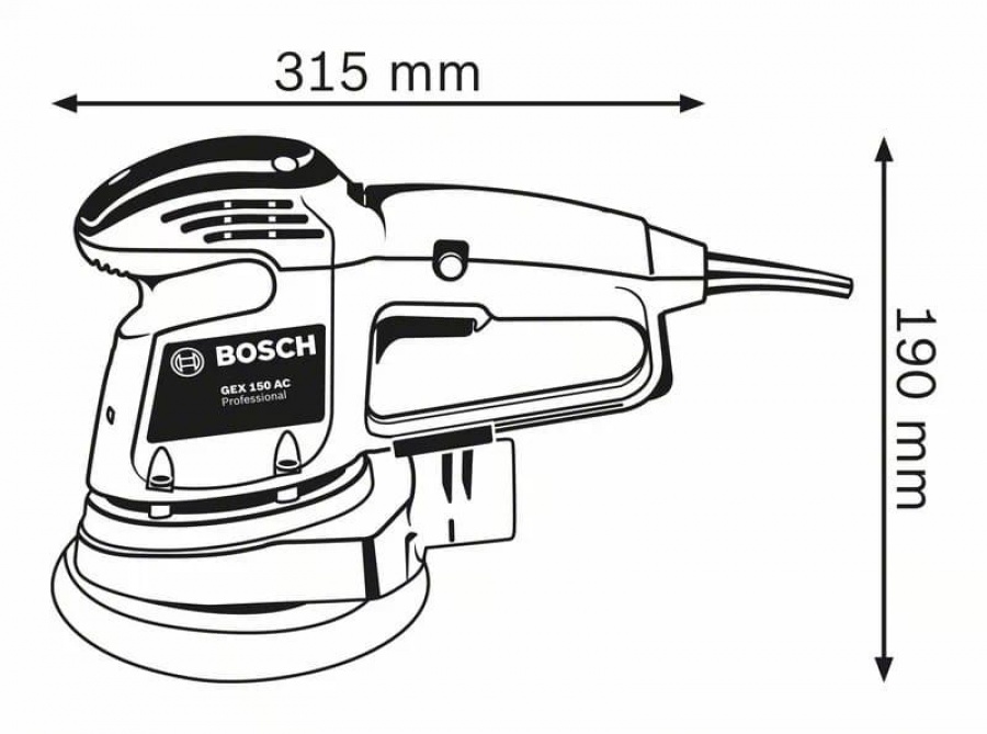Bosch gex 34-150 levigatrice rotorbitale 0601372800 - dettaglio 2
