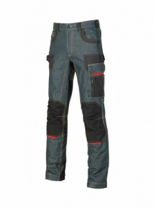 U-power platinum buttom pantaloni da lavoro in tessuto jeans ex069rj - dettaglio 1