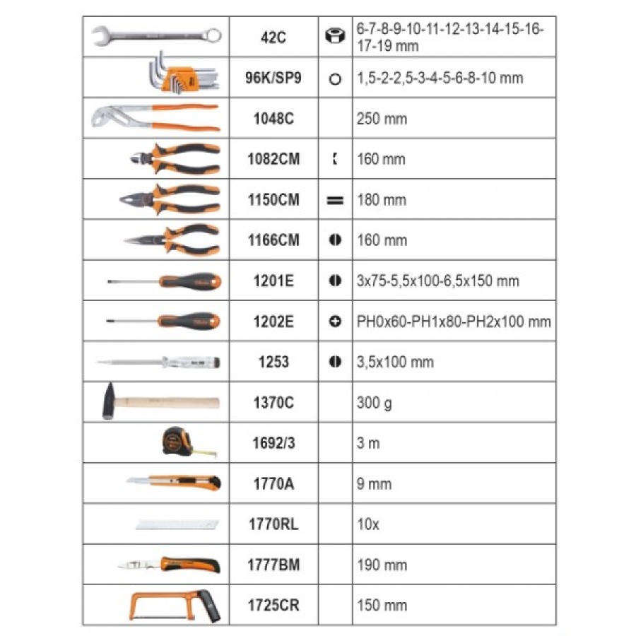 Beta 2054e-100 valigia con assortimento 100 utensili 020540001 020540001 - dettaglio 2